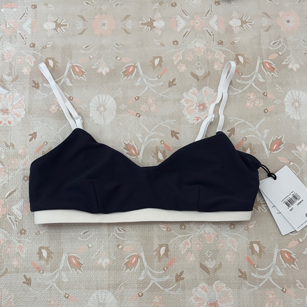The Upside HAMPTONS BALLET BRA Navy  NWT Size Small